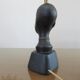 "African woman" lamp in matte black ceramic, 1950s-60s
