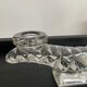 Paire de chandeliers art deco en verre