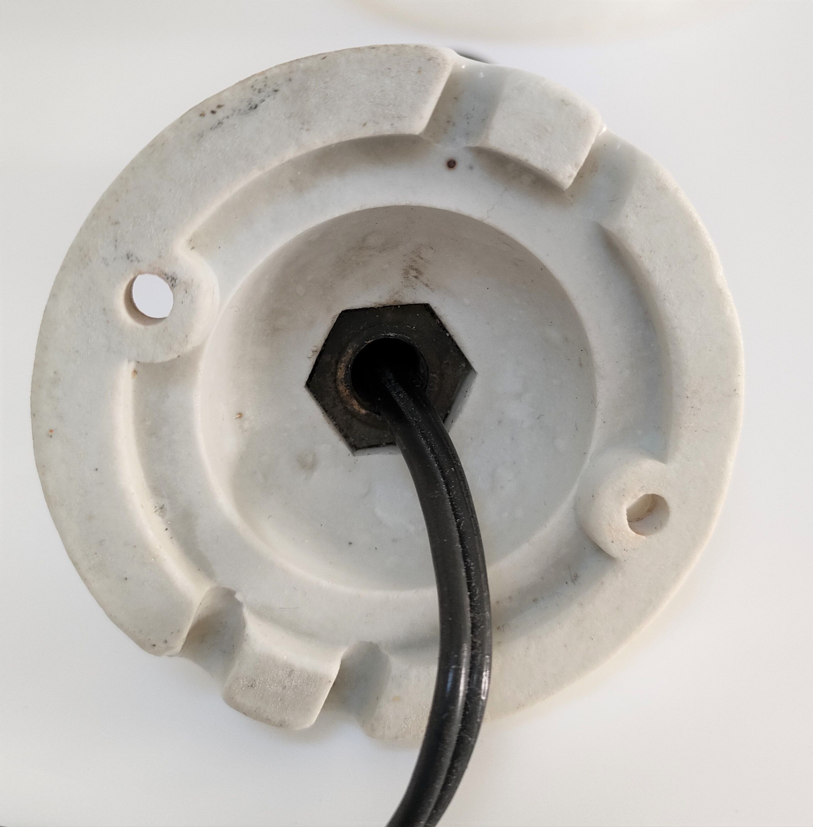 Wall lamp glass Clichy white brass porcelain 30s