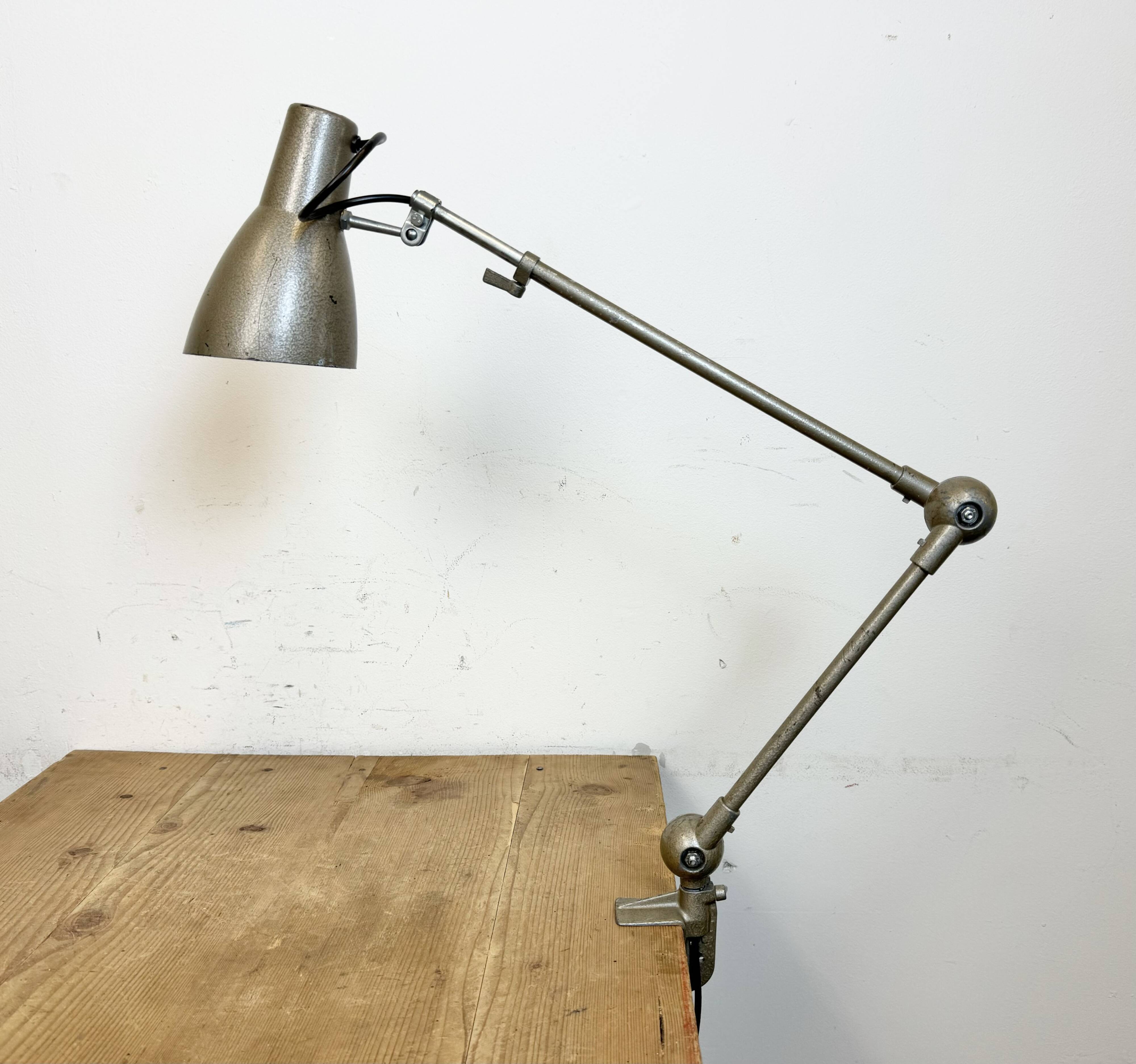 Vintage Grey French Adjustable Table Lamp, 1960s