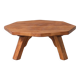 Table basse en chêne brutaliste octangonal hollandais du milieu du siècle