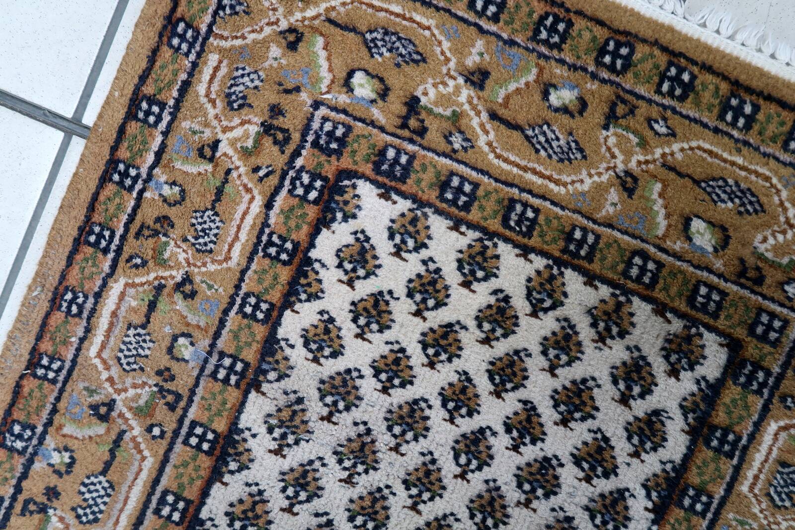 Tapis indien Seraband en laine fait main, années 1970