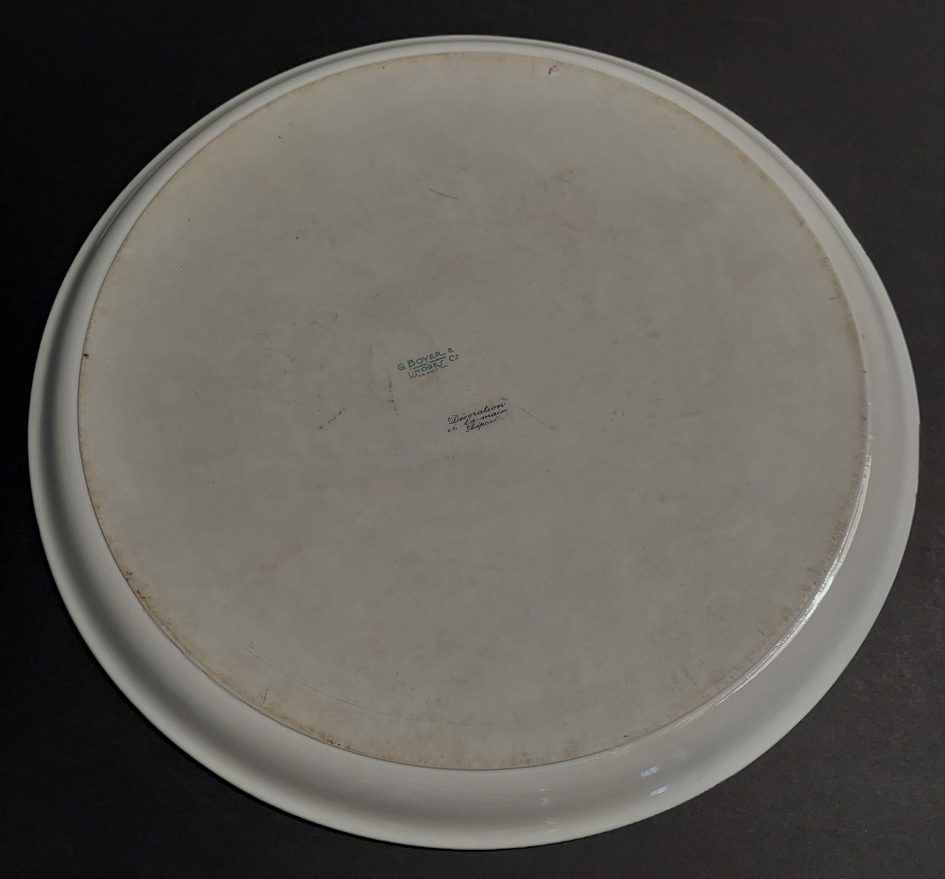 Limoges porcelain dish Georges Boyer decorated hand Art Deco period