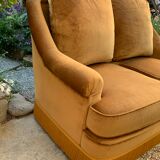 Golden velvet toad sofa
