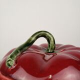 Large pot in ceramic slurry red tomato