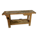 Old wooden craft workbench