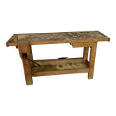 Old wooden craft workbench