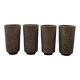 Set of 4 speckled ceramic mazagrans.