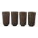 Set of 4 speckled ceramic mazagrans.