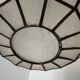 Brass and pearl spherical pendant light from the 60s