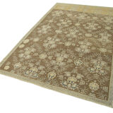 1960s handmade contemporary oriental beige rug 151 cm x 251 cm