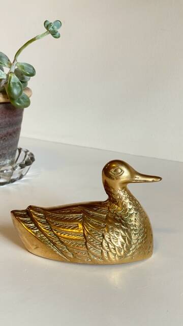 Canard en laiton vintage