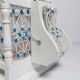 Oriental bird cage 1960 hand-painted wood and metal