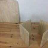 Square travertine coffee table