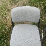 Lot de deux chauffeuses tweed années 70