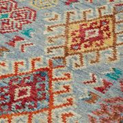 Handwoven Tribal One of a Kind 204 cm x 312 cm Multicolor Wool Carpet