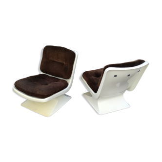 Vintage chairs by Albert Jacob for Grosfillex, France, Set of 2