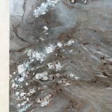 Mid-century coffee table natural stone chrome 1960s Netherlands