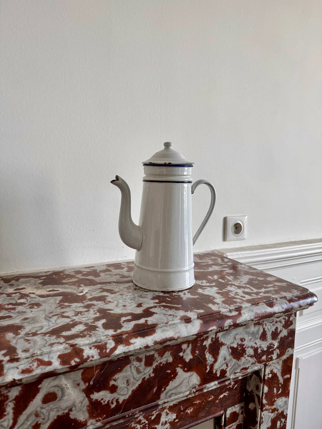 Large enameled coffee pot