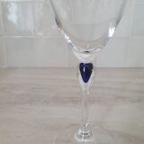 3 wine/water glasses Crystal d'Arques model Venice Sapphire blue