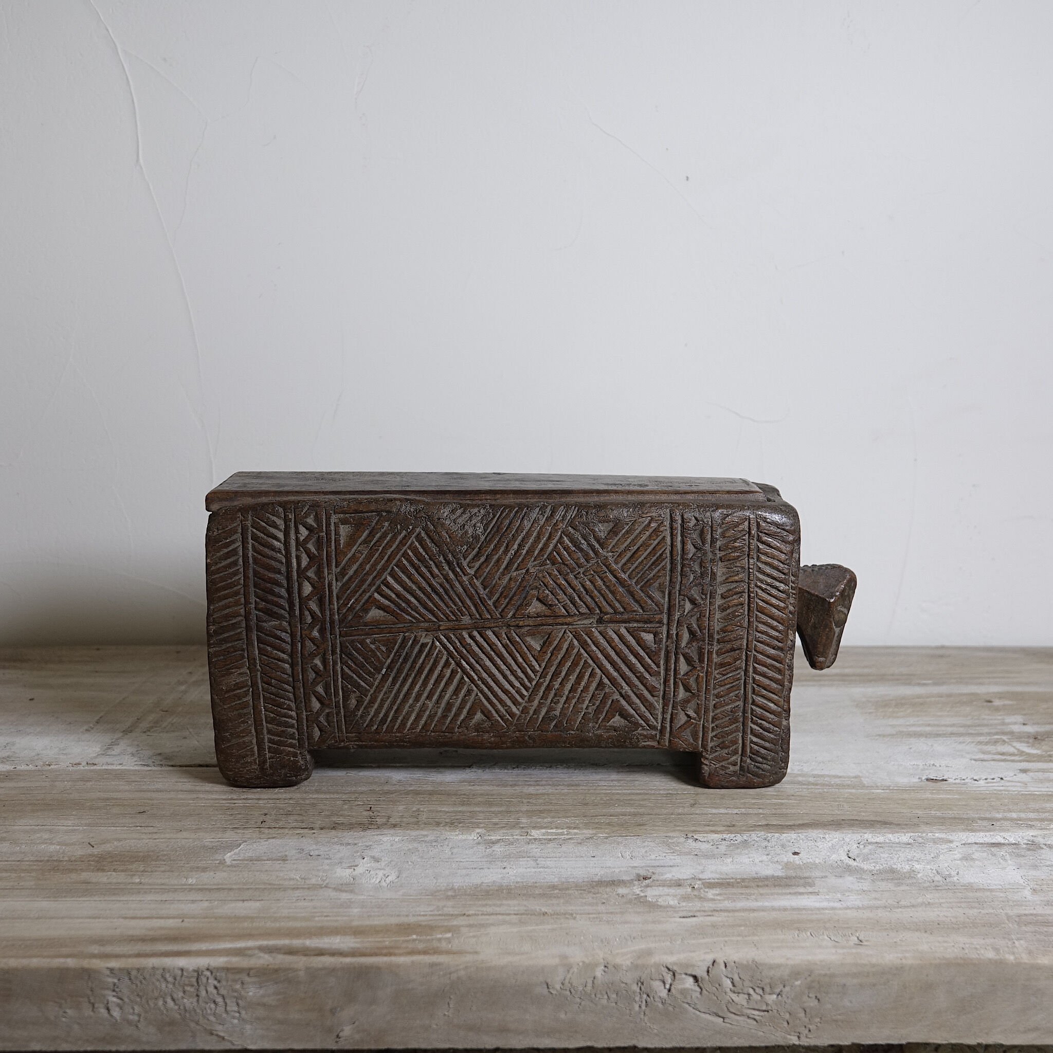 Old wooden spice box