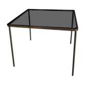 Table basse vintage verre et laiton