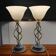 Lampe massive vintage (paire de 2)