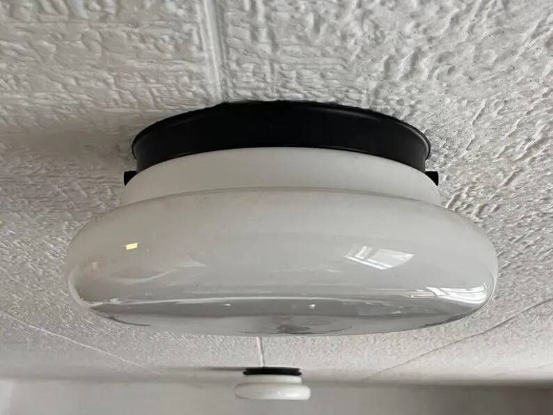 Pair of DESIGN Midcentury Wall or Ceiling Lamps, Flushmounts, 1970s