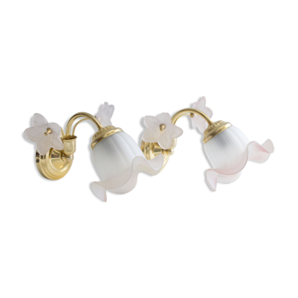 Pair of flower sconces