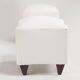 2 sets of Italian armchair with pouf in white fabric, Italy, 1940s