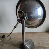 Cobra parabolic lamp with enameled cast iron base, Art Nouveau.