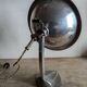 Cobra parabolic lamp with enameled cast iron base, Art Nouveau.