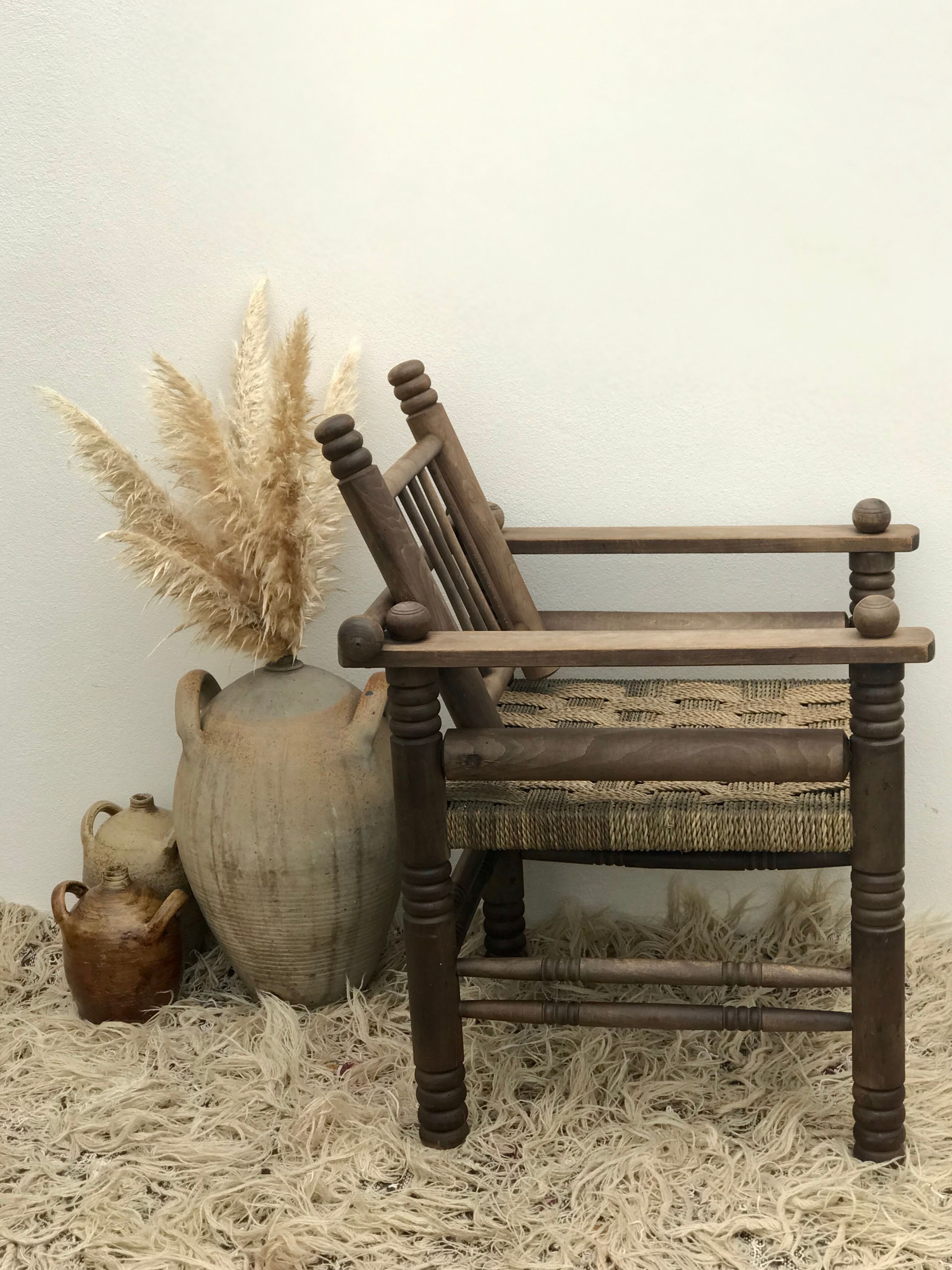 Fauteuil ancien corde