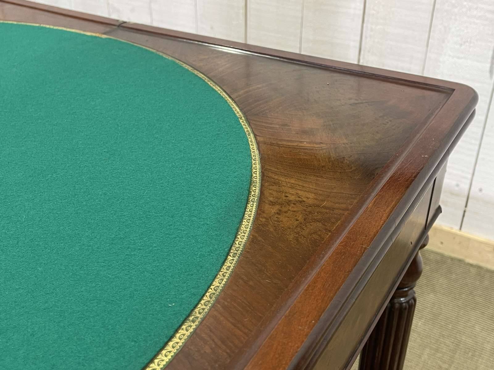 Louis Philippe 19th-century gaming table in mahogany.