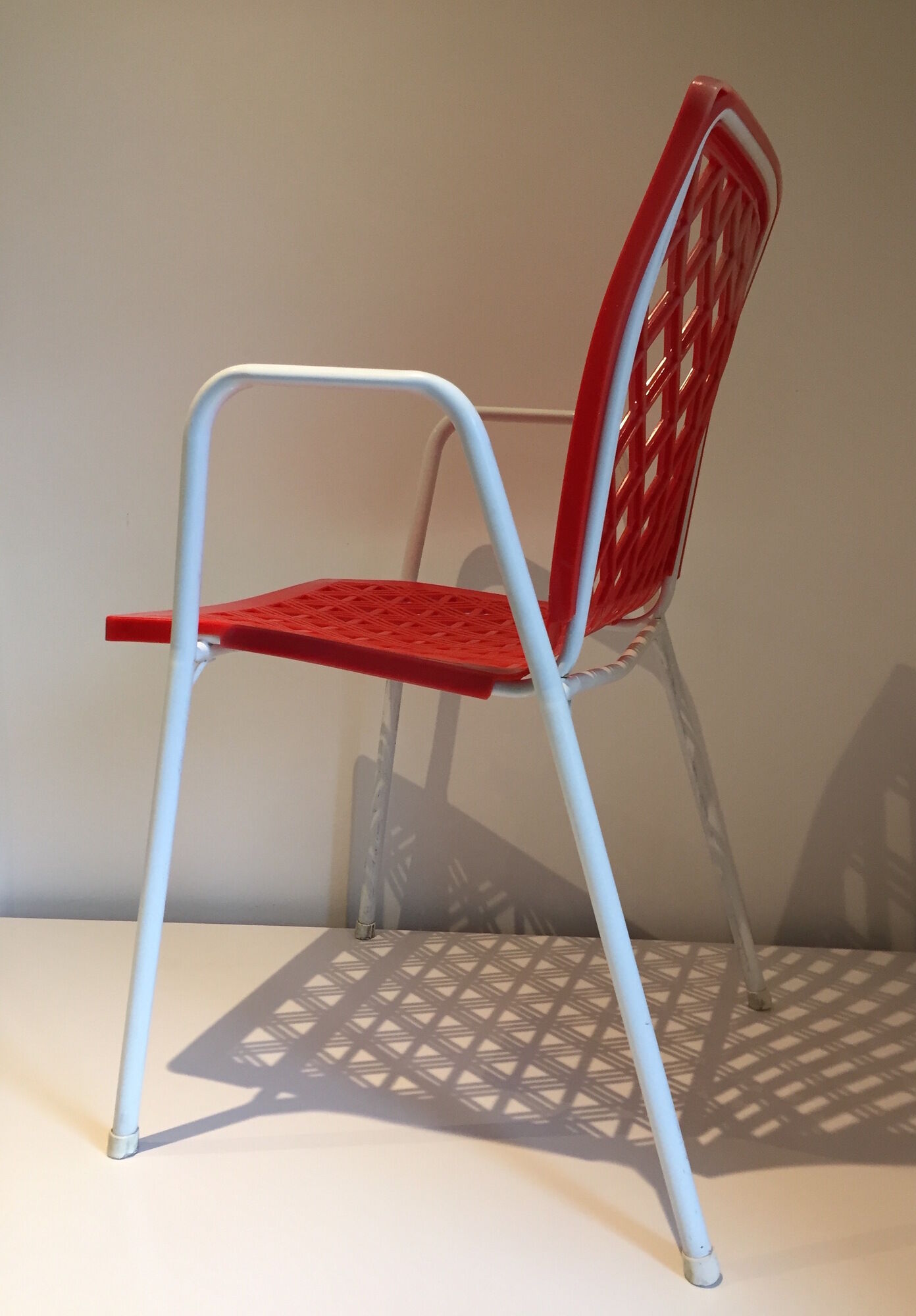 Emu rio style chair, metal, rilsan and pvc, Grosfillex, 1960s /1970