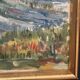 Mid Century Oil On Canvas Landscape By Unknown Artist Vintage & Framed – 33 × 22 Cm