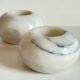2 marble ball tealight holders from the 70s