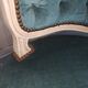 Louis XV armchair in old blue velvet