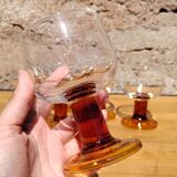 Suite of 6 water glasses 70s