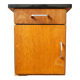Bedside table in blond wood & Formica 1960
