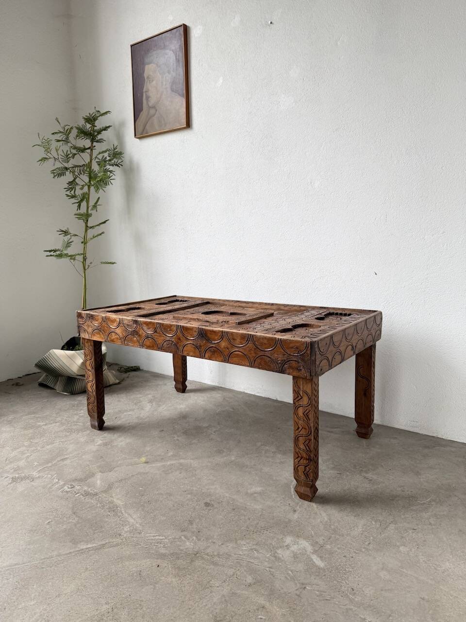 Savoyard folk art coffee table