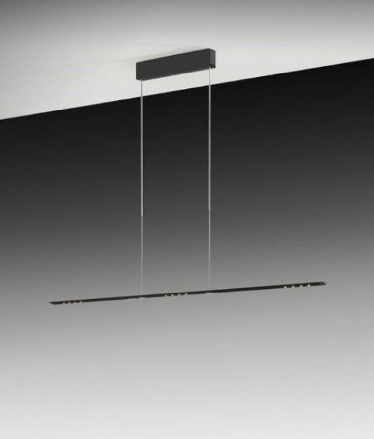 LED pendant light 180cm Baltensweiler Black