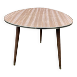Table basse cocktail formica française vintage 1960 déco bohème