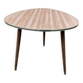 Table basse cocktail formica française vintage 1960 déco bohème