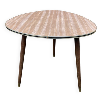Table basse cocktail formica française vintage 1960 déco bohème