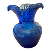 Joli petit Vase , en verre bullé