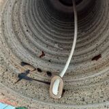 Large brutalist table lamp by Lene Regius, Denmark, 1970s