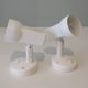 Suite of 2 white lacquered metal wall spotlights Massive edition, Belgium 1970-1980