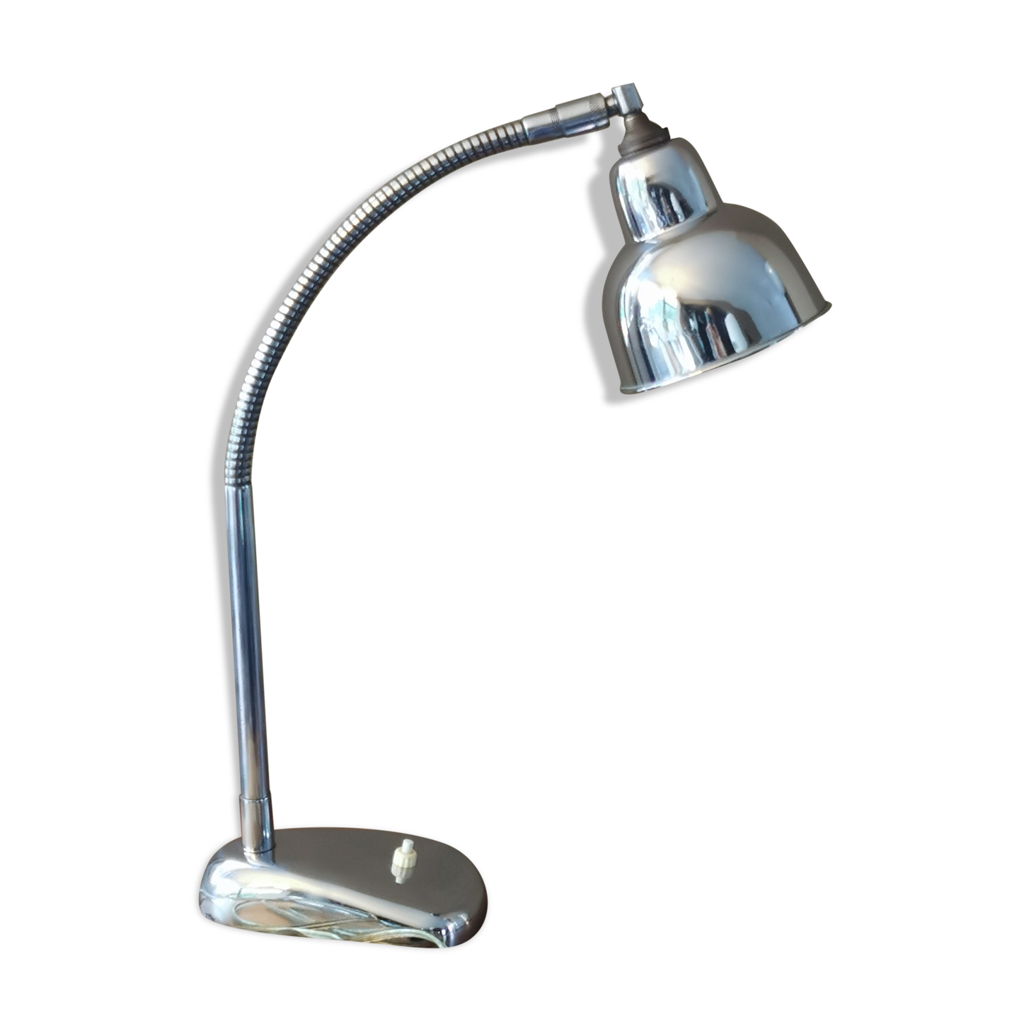 Chrome articulated vintage desk lamp