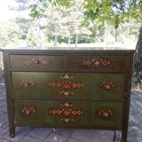 Old green-coloured dresser